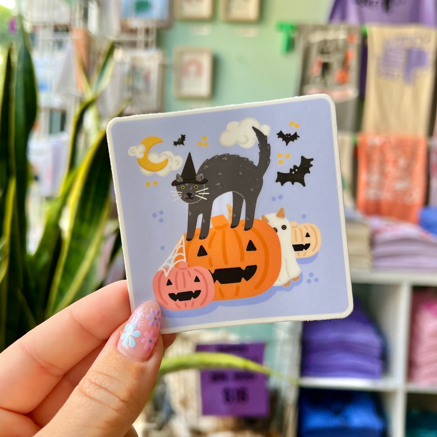Spooky Cat Sticker