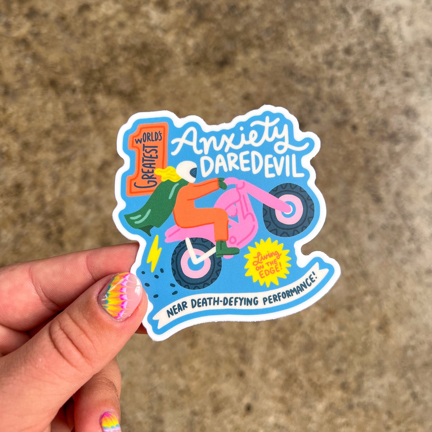 Anxiety Daredevil Sticker