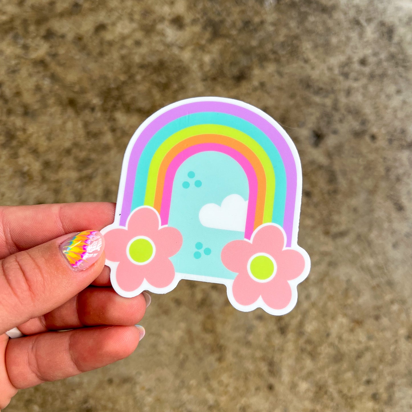 Floral Rainbow Sticker