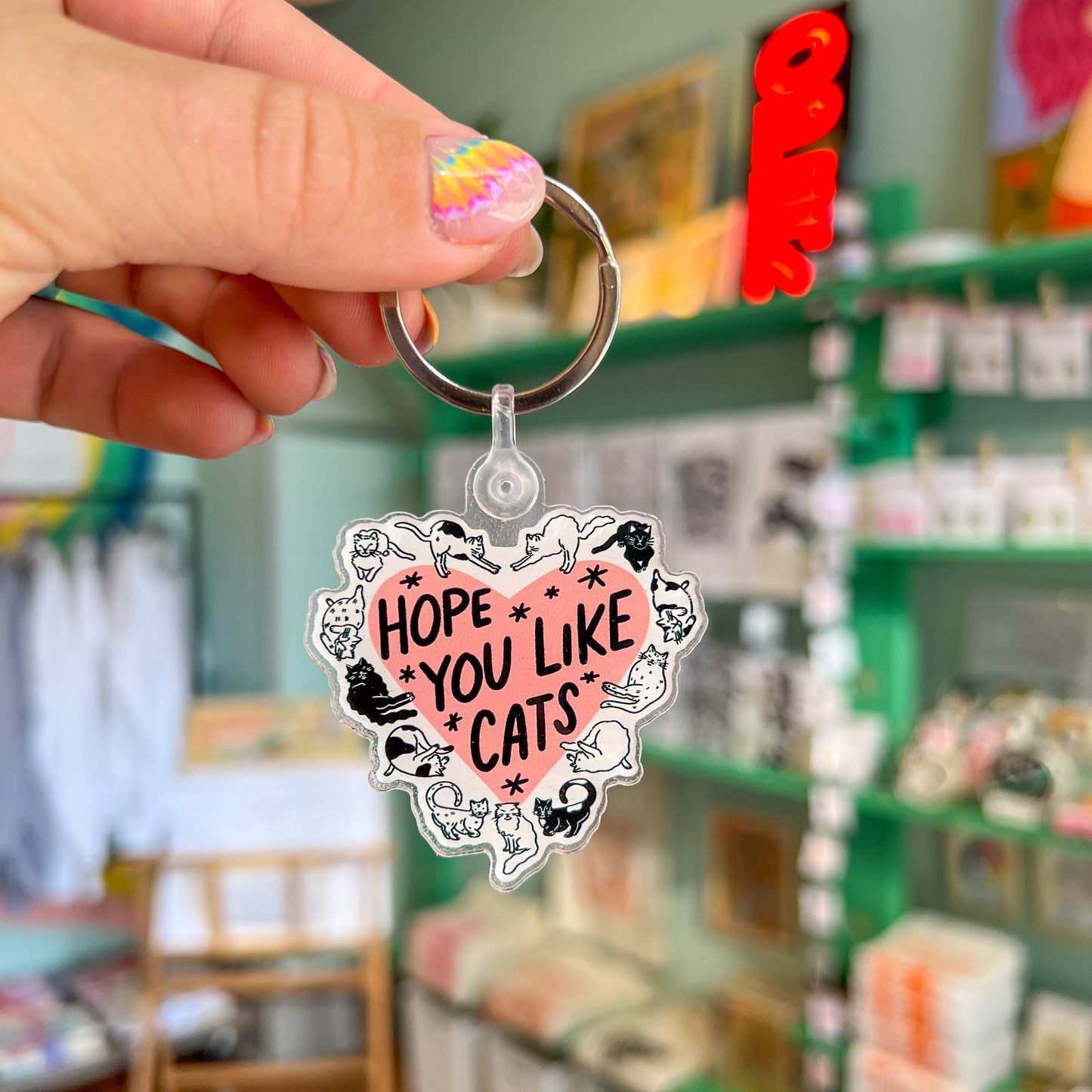 Hope You Like Cats Keychain