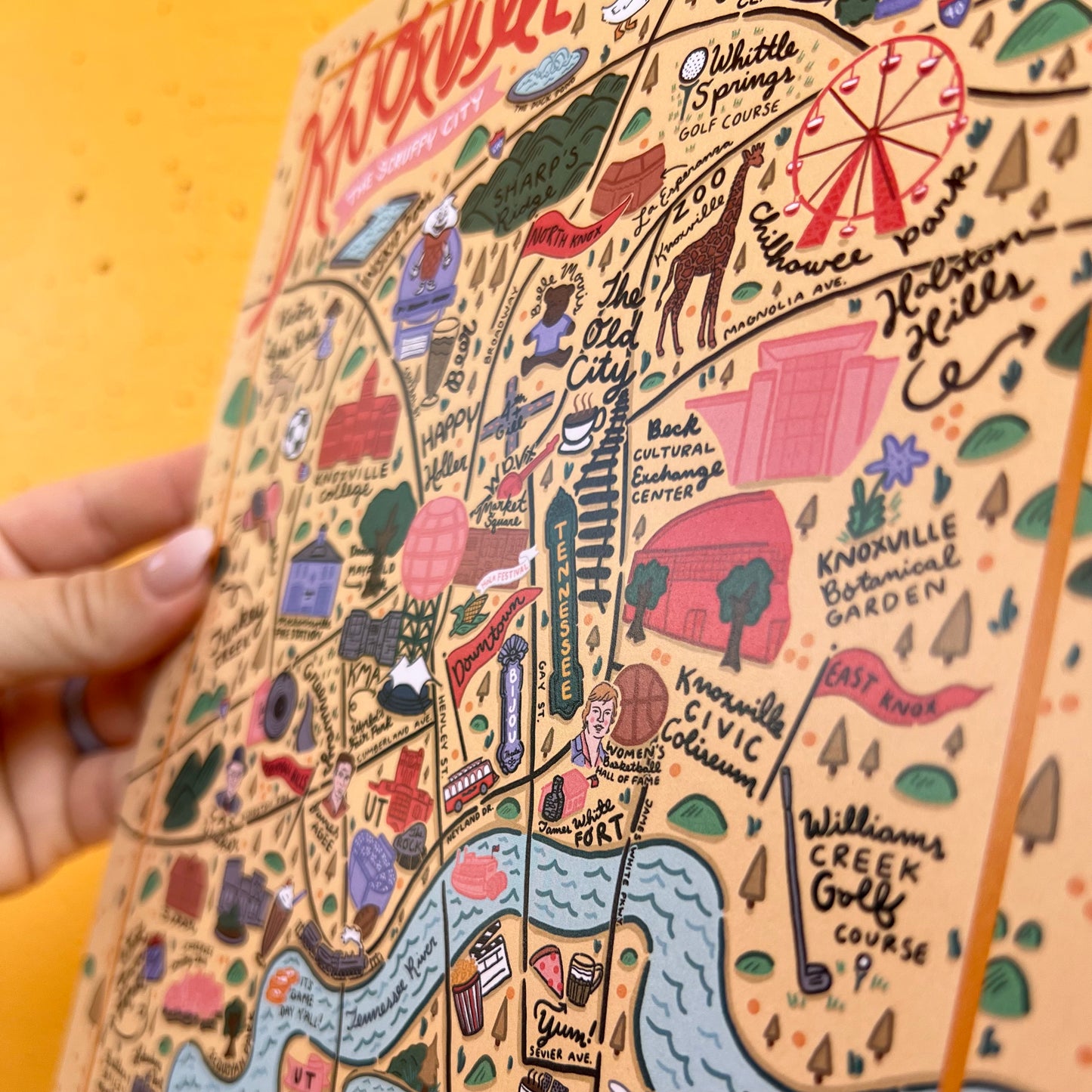 Knoxville Color Map - Print - 8"x10"