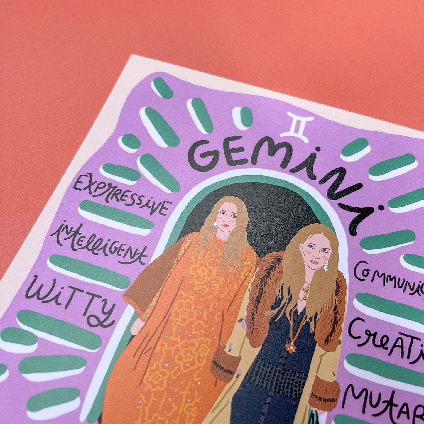 Gemini Mary-Kate and Ashley - Print - 8x8"
