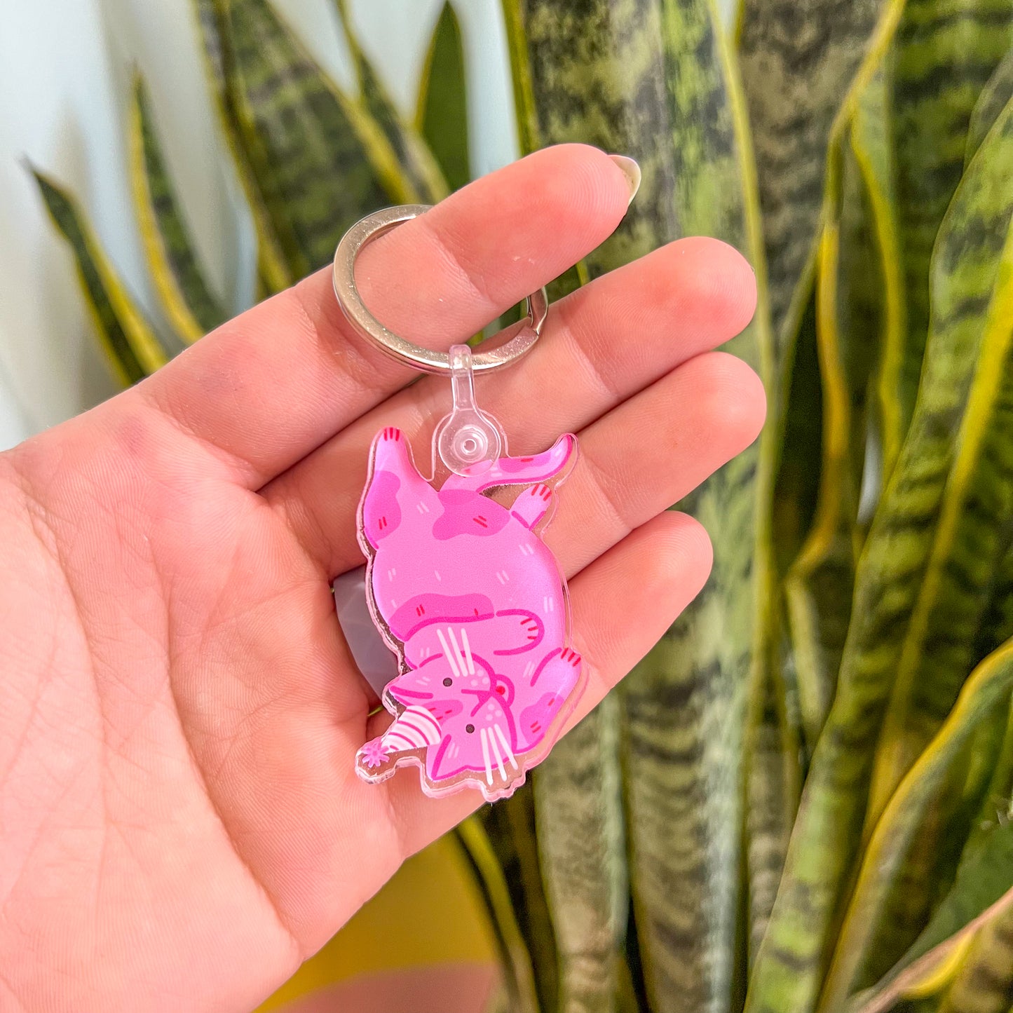 Lazy Cat Keychain