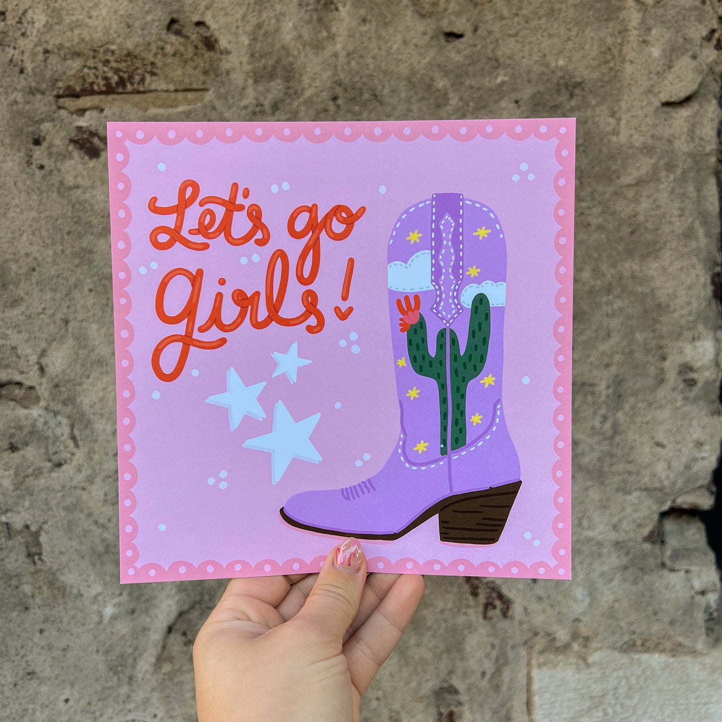 Let's Go Girls - Print - 8x8"