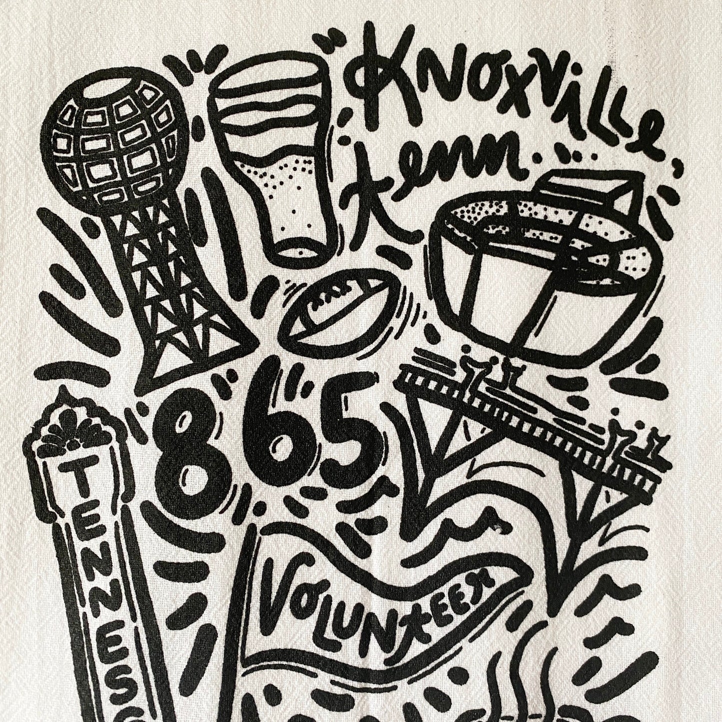 Knoxville Icons Tea Towel