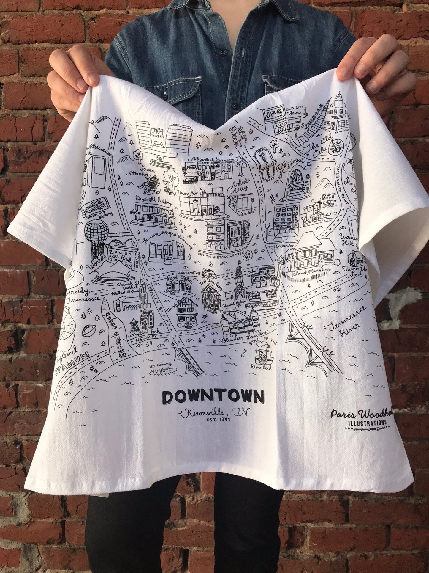 Downtown Knoxville Tea Towel