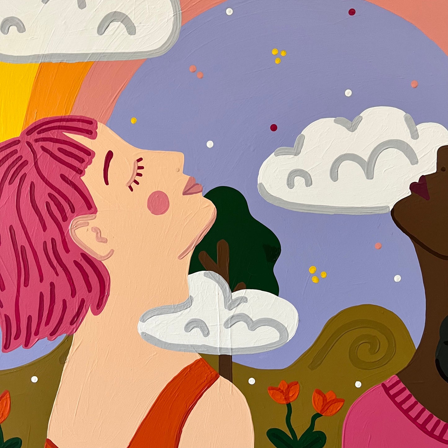 REFLECTION 36" - Acrylic on Panel