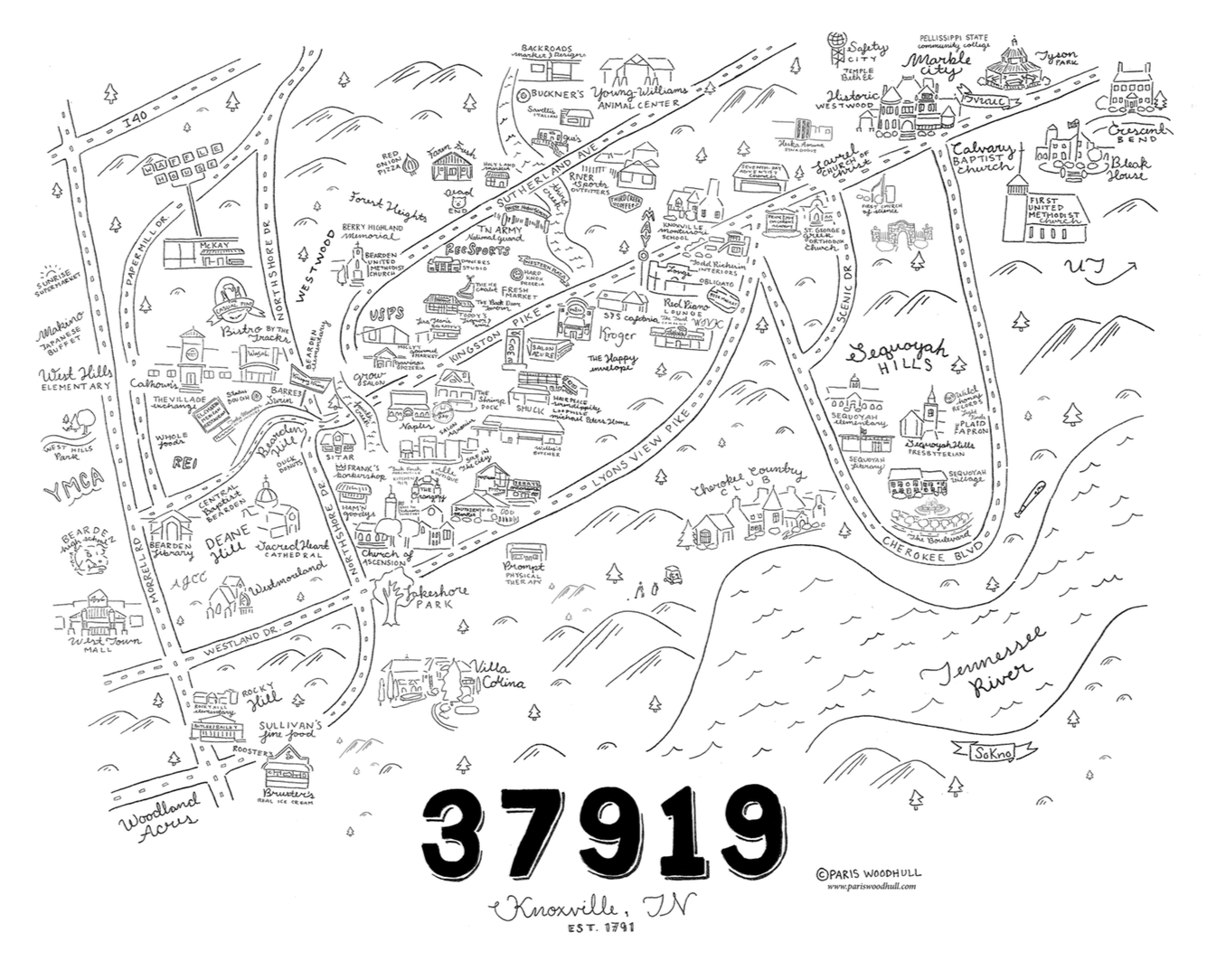 37919 Map - Print - 16x20"