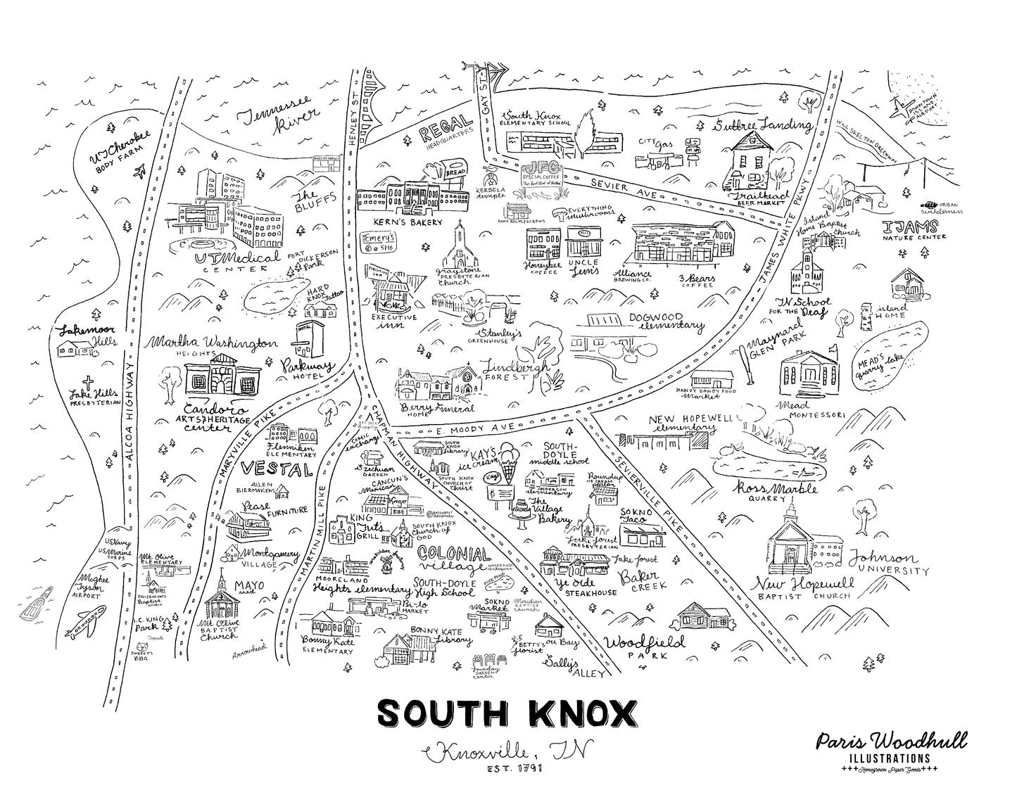 South Knoxville Tea Towel