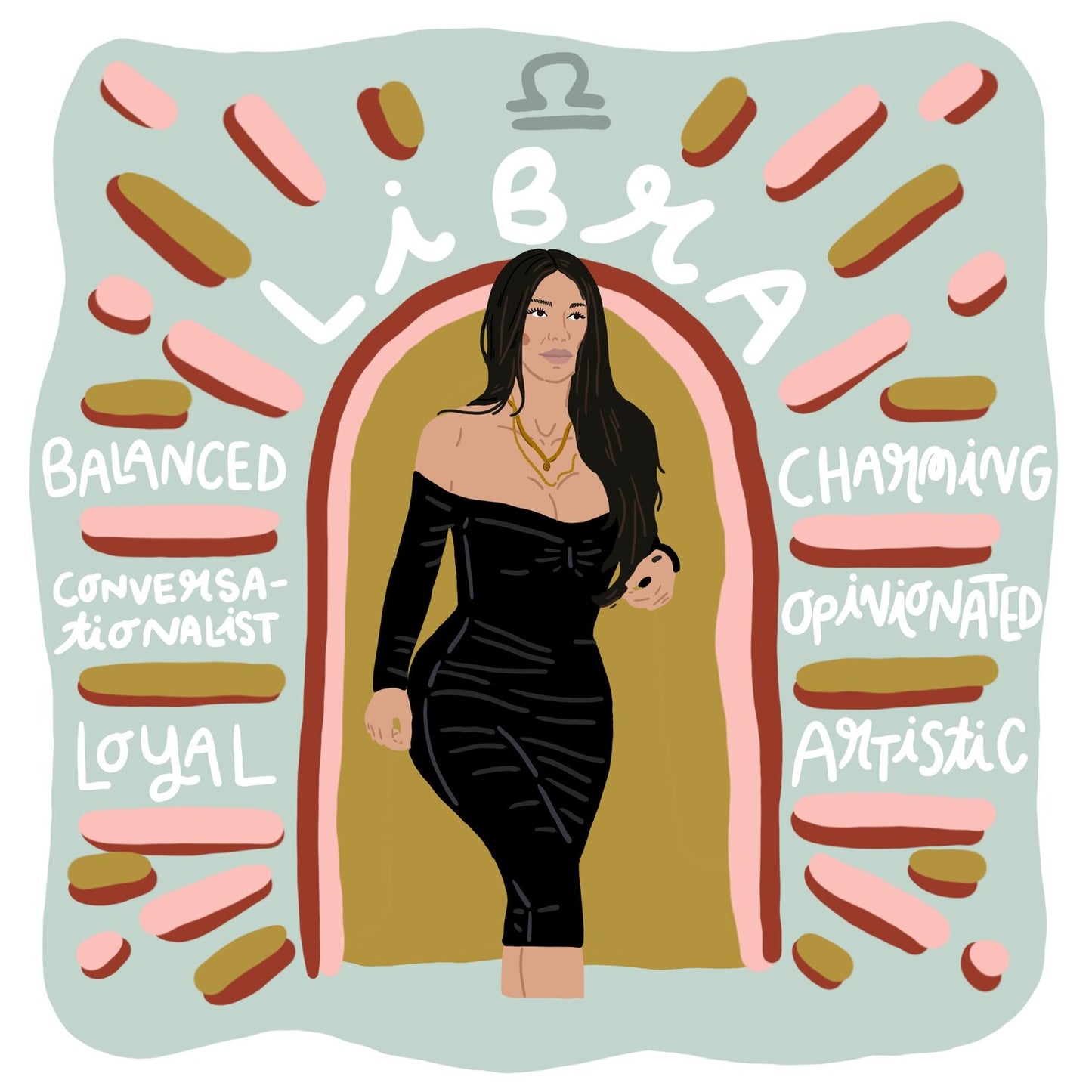 Libra Kim Kardashian - Print - 8x8"