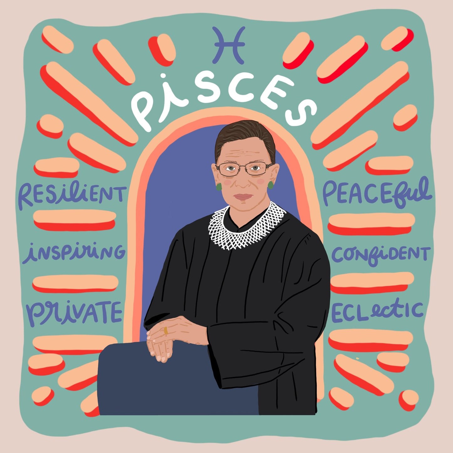 Pisces RBG - Print - 8x8"