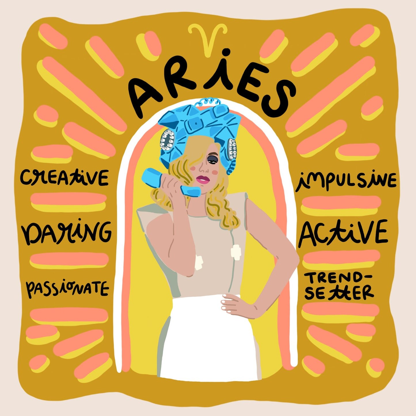 Aries Lady Gaga - Print - 8x8"