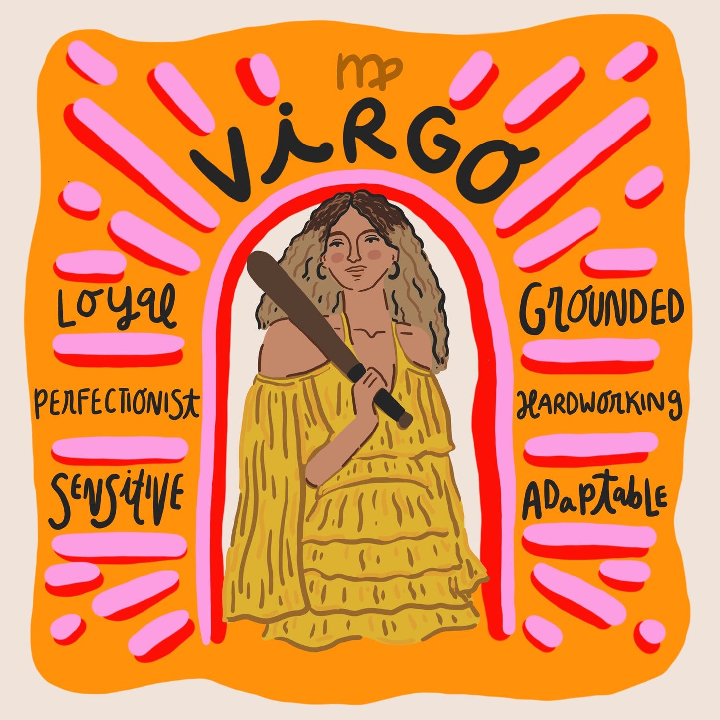 Virgo Beyonce - Print - 8x8"