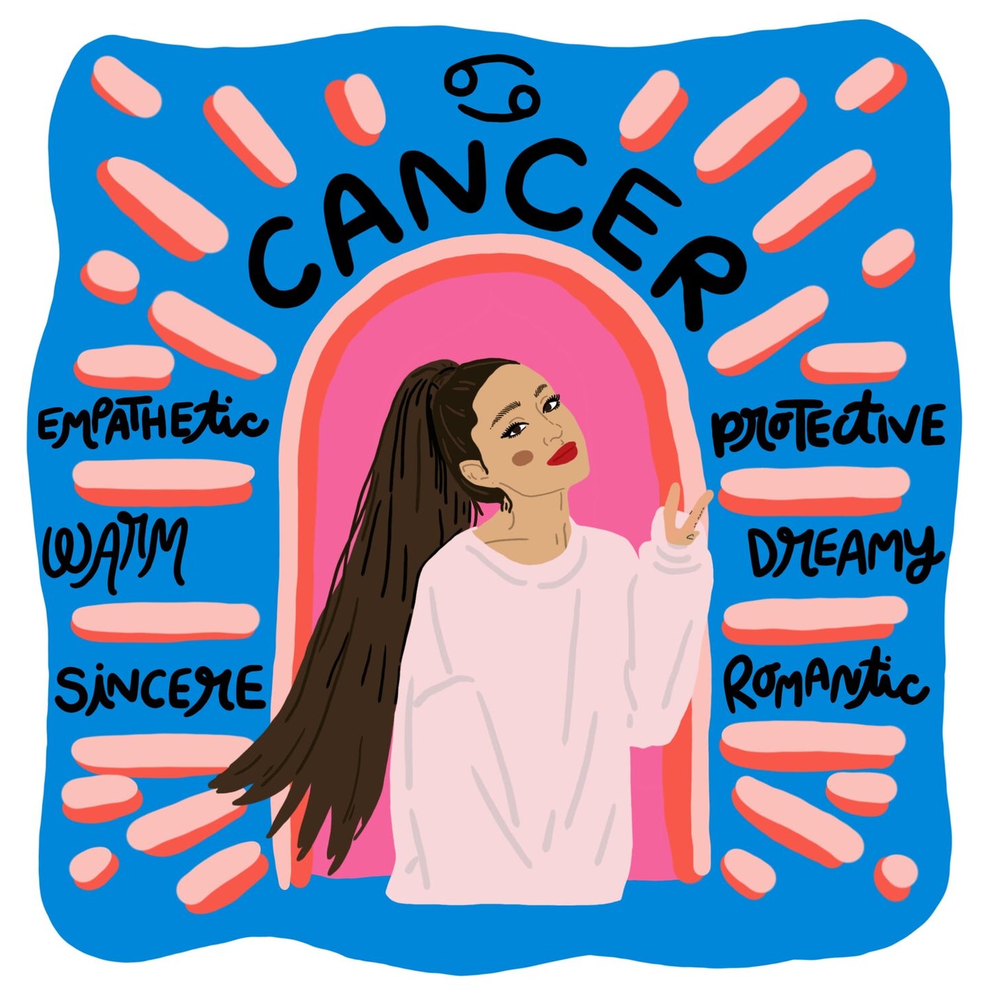 Cancer (4 celeb options) - Print - 8x8"