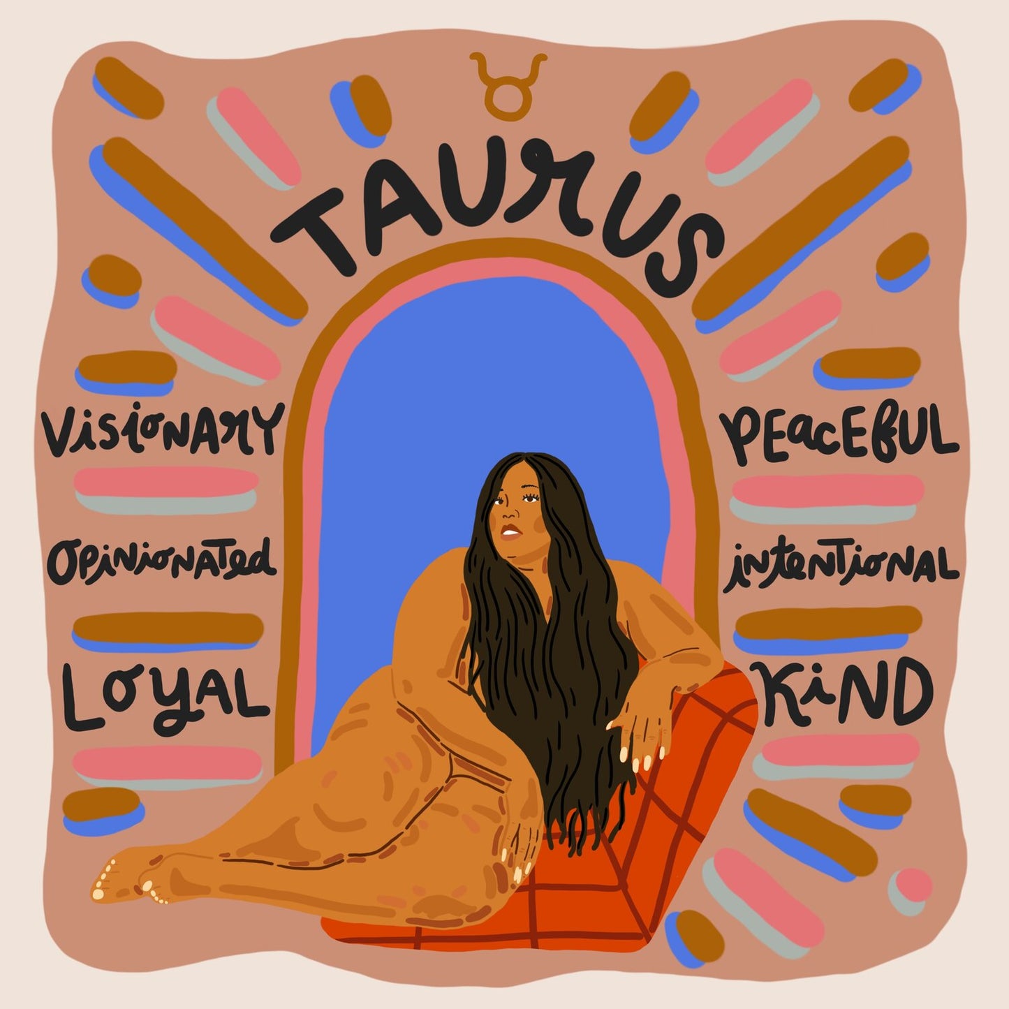 Taurus Lizzo - Print - 8x8"