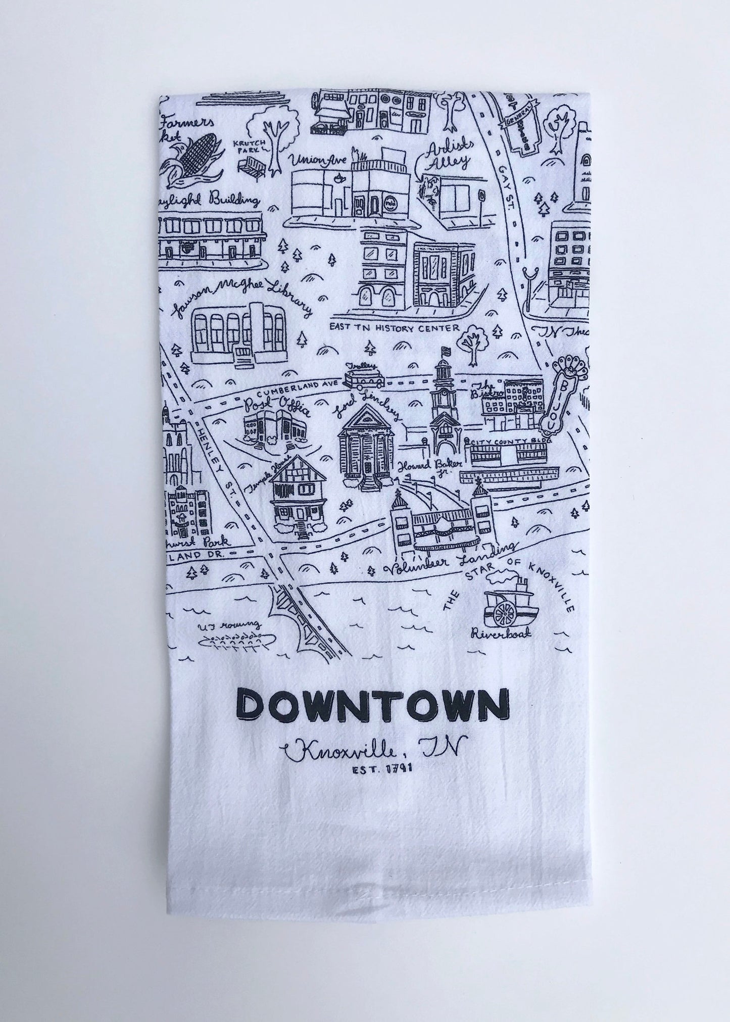 Downtown Knoxville Tea Towel