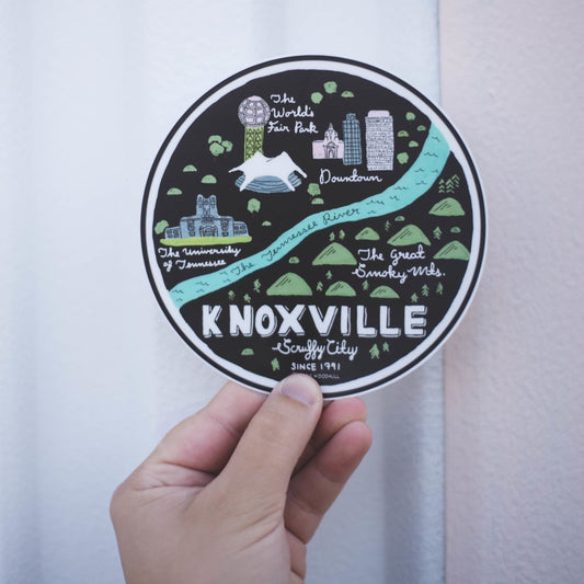 Knoxville Map Sticker (Large)