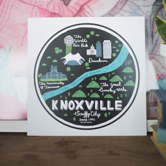 Knoxville Map - Print - 10x10"