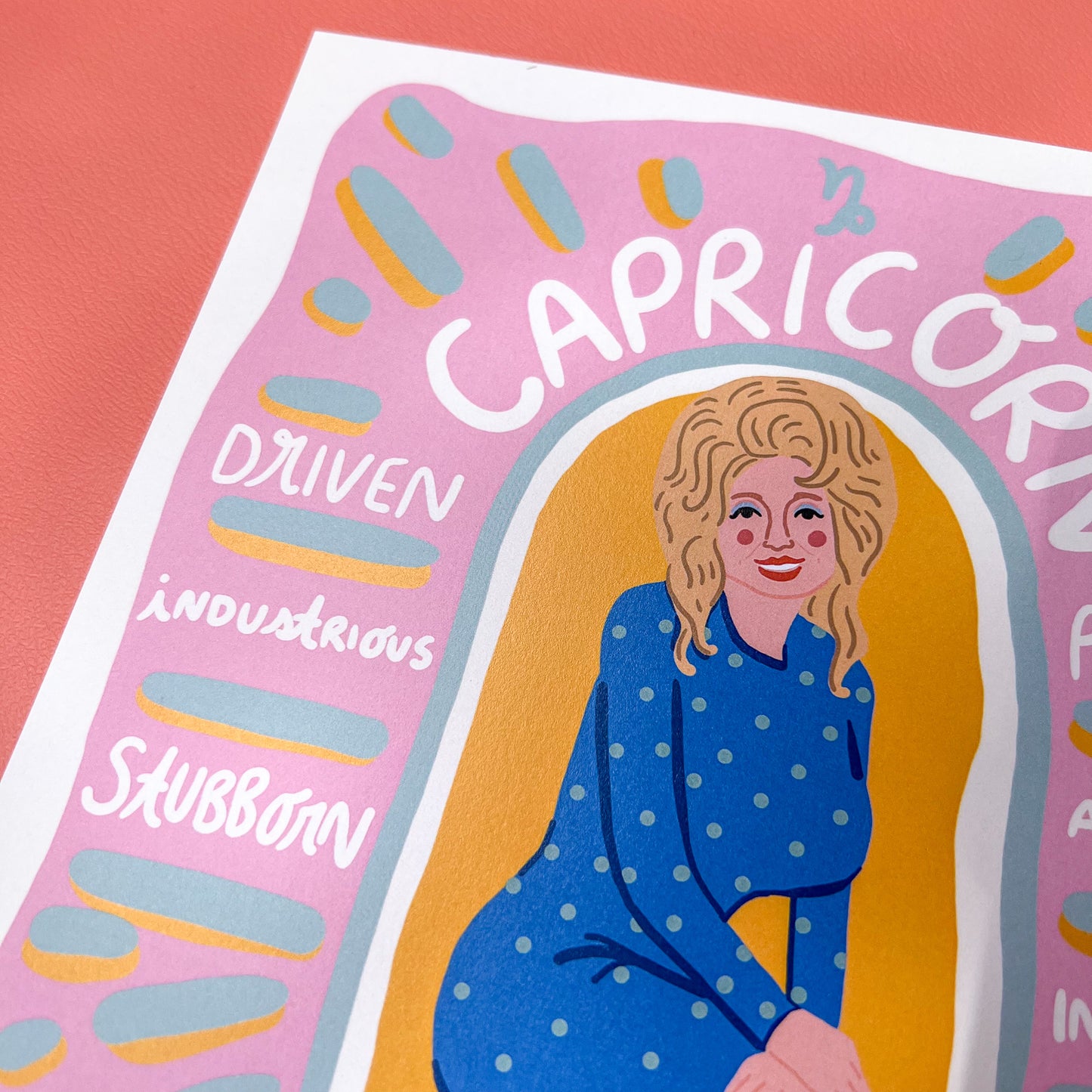 Capricorn Dolly Parton - Print - 8x8"
