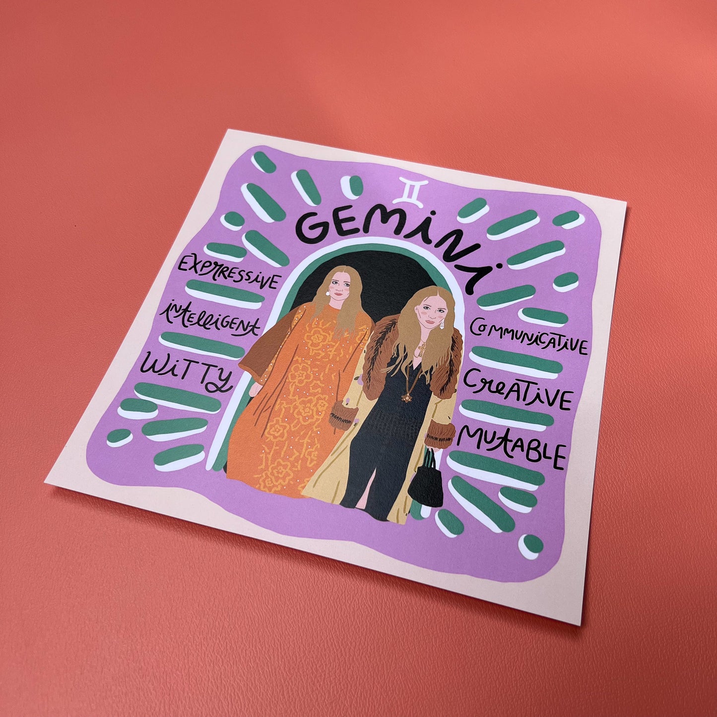 Gemini Mary-Kate and Ashley - Print - 8x8"