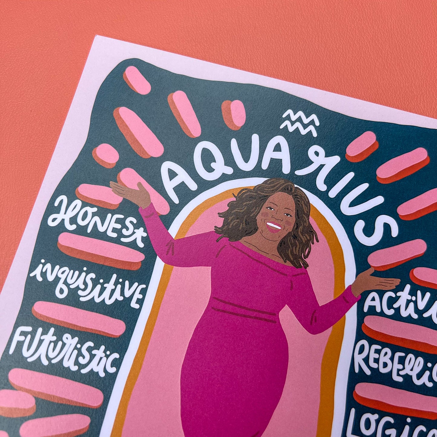 Aquarius Oprah - Print - 8x8"