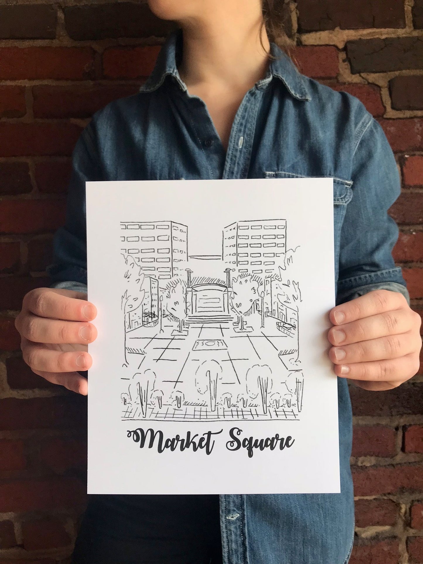 Market Square  - Print - 8x10"