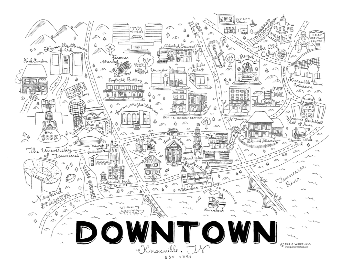 Downtown Knoxville - Print - 16x20"